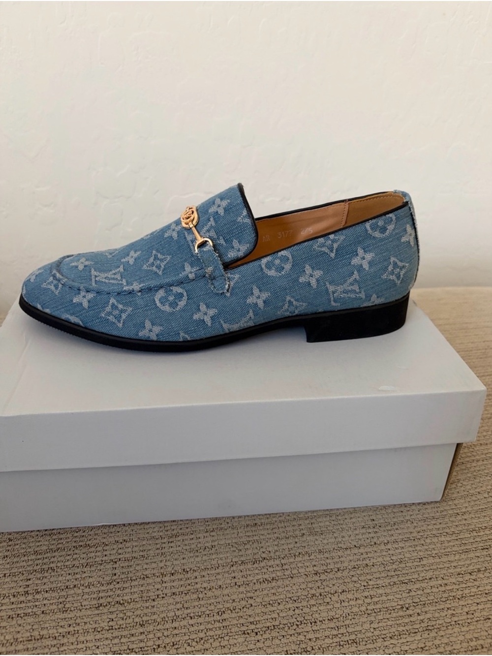 Louis Vuitton Blue Monogram Denim Loafers